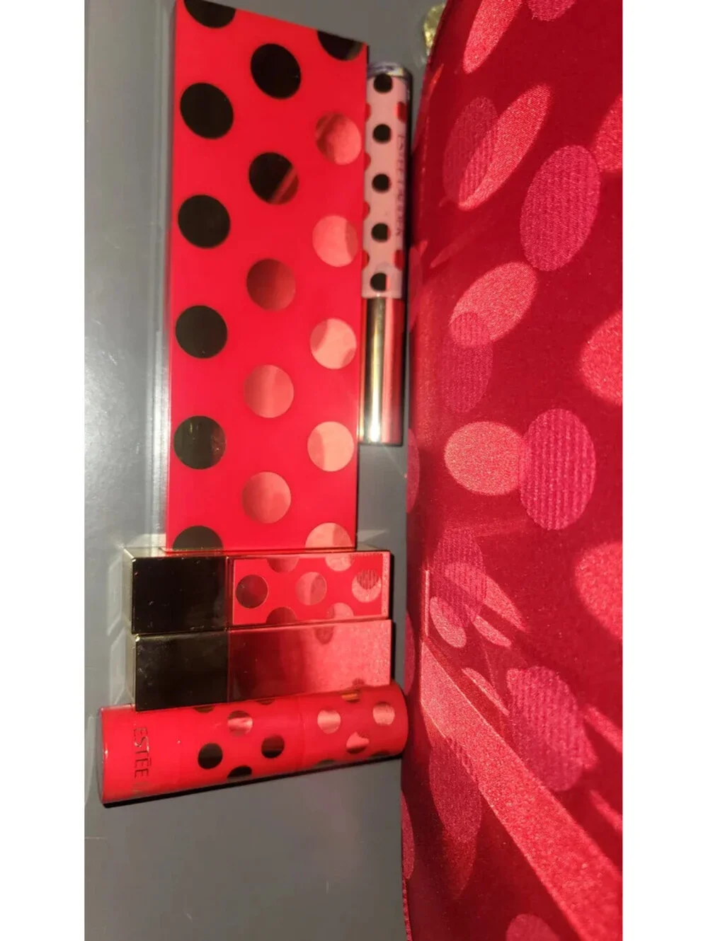 ESTEE LAUDER LIMITED EDITION GLAM LIPSTICKS (2),BLUSH, EYESHADOW PALETTE & CASE
